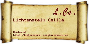 Lichtenstein Csilla névjegykártya
